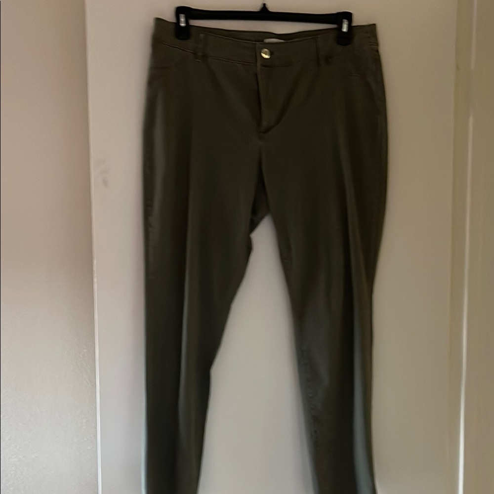 Calvin Klein Olive Straight Leg Pants